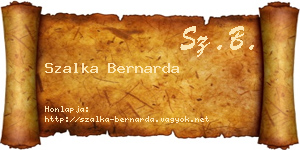 Szalka Bernarda névjegykártya
